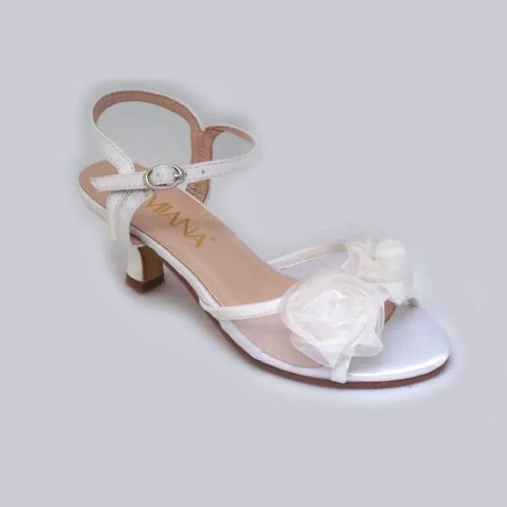 sz 36 5US NEW‎ Amiana Girls White/Ivory Communion/Wedding Shoes Sandals